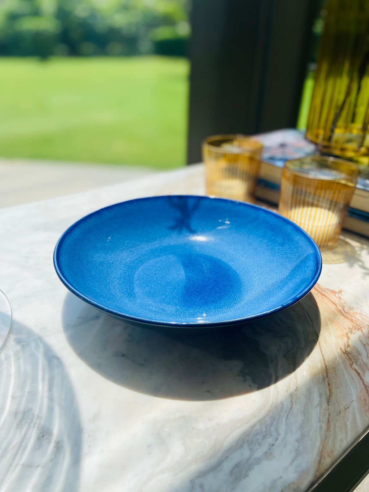 Snack Bowl Blue l Pottery Bowl l Salad Bowl l Ceramic Blue Bowl l Natural Bowl l