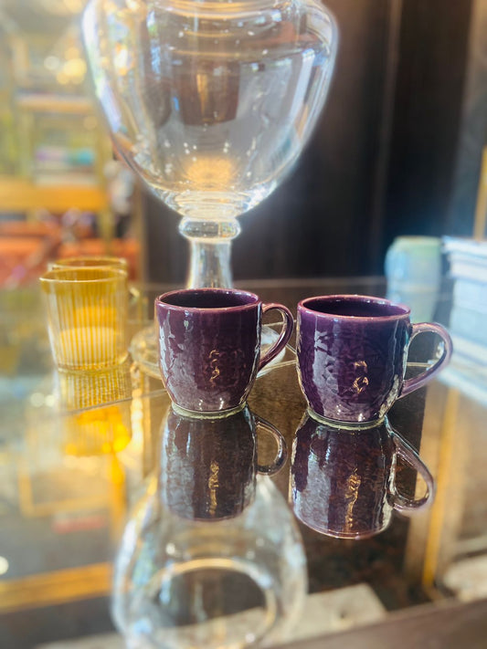 Purple - Mugs l Serving Tea Mugs l Natural Coffee Mugs l Ceramic Milk Mugs l