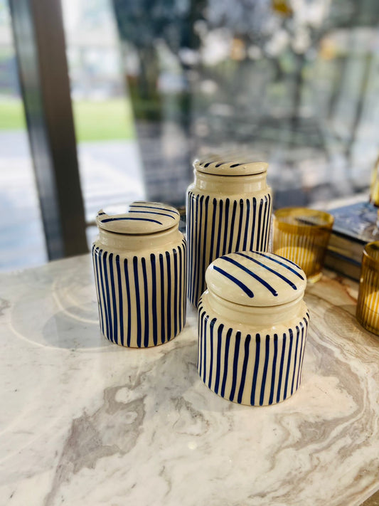 Set of 3 Air Tight Jars l Tight Seal Jars l Mason Jars with Lids l Preserving Jars l Dry Foods Jars l