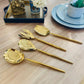 Serving Spoons (Set of 4) - Plain Gold Handles l Gold Serving Spoons l Gold Tableware