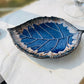Set of 7 Serving Set - Blue l Ceramic Shell Platter l Leaf Platter Snack Bowl l Almond Platter l Ceramic Dip Bowl l