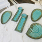 Turquoise Serving Platter Set l Handmade turquoise serving platter l Serving Platter Tray Ceramic l