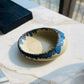 Ivory with blue border - Snack Bowl l Ceramic Soup Bowl l Serving Salad Bowl l Multi-Purpose Bowl l